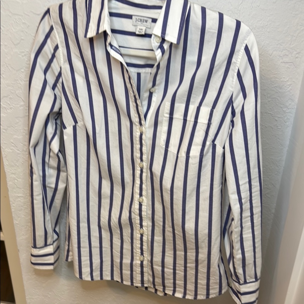 J. Crew Striped Button-Up